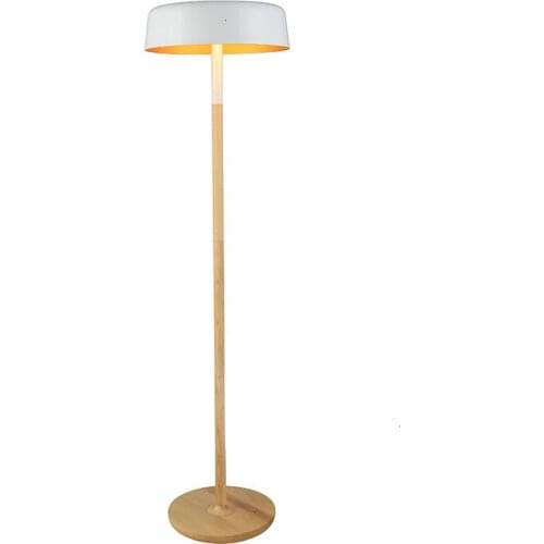 White Color Floor Lamp Bedroom Lighting Furniture Led Decorative Standing Light Wooden Material High Quality With Ce lambader