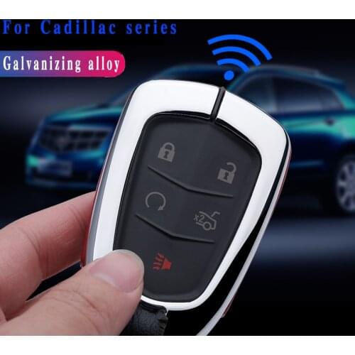Galvanized Alloy key case cover Key case protective shell for Cadillac XT5/ATSL/XTS/XT4 4 and 5 buttons auto Key Holder Shell
