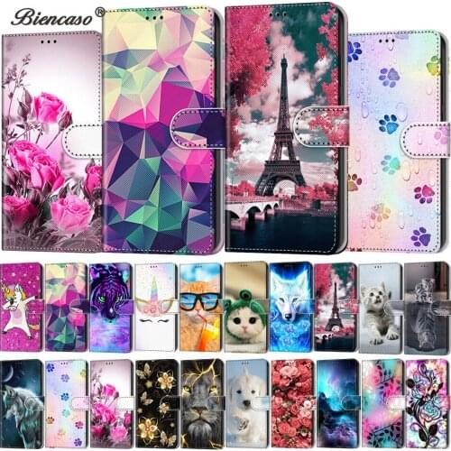 Colored Painted Card Slot Wallet Flip Case For Samsung Galaxy A11 A21 A31 A41 A51 A71 5G A81 A91 A70E M31 M60S M80S Phone Coque
