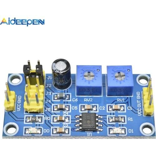 DC 5V NE555 Adjustable Pulse Generator Module adjustable Frequency Duty Cycle Square Wave Signal Generator with LED Indicator