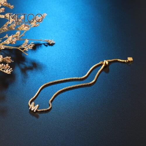 DOREMI Charm Gold Custom Rhinestone Letter Bracelets Women 26 English Letters Women Bracelets Baby Jewelry for Children 2020