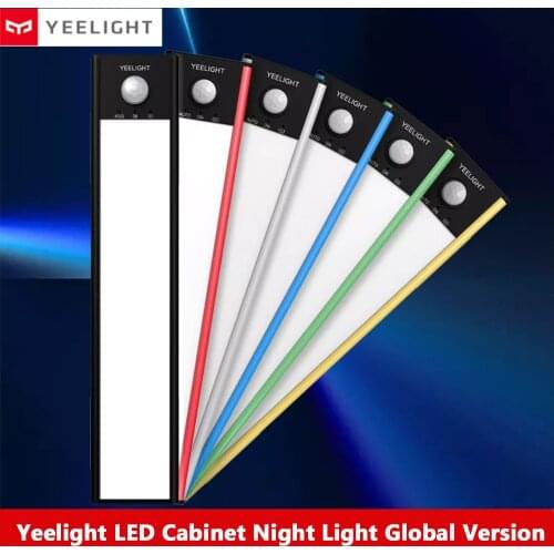 Global Version Yeelight LED Cabinet Night Light USB Rechargeable Easy Install Smart Human Motion Sensor Kitchen Cabinet Wardrobe