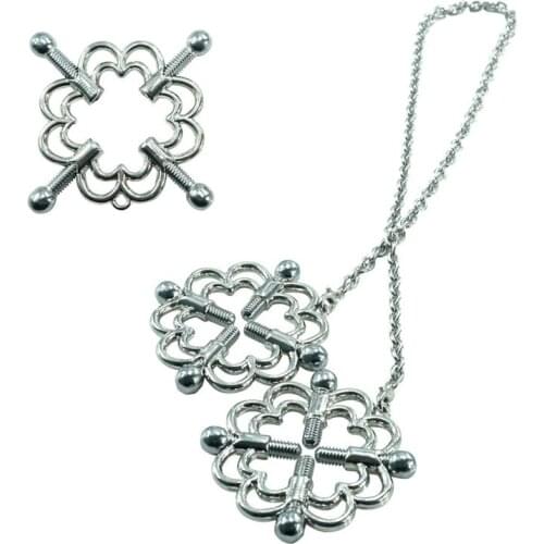 Breast Adjustable Nipple Clamps Chain Clip Restraint Bondage BDSM Metal Nipple Massage Clips Sex Toys Adult Games Breast Cover