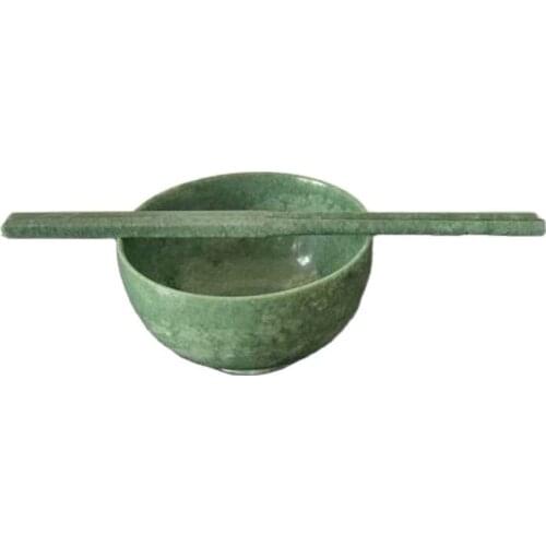 China Natural Jades Hand-Carved Jades Chopsticks And Bowls