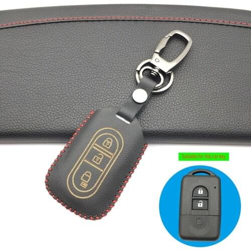 3 Button Fob Shell Remote Car Key Leather Case Cover for Nissan Tiida Note Navara Qashqai Micra Juke X-Trail Pathfinder Holder