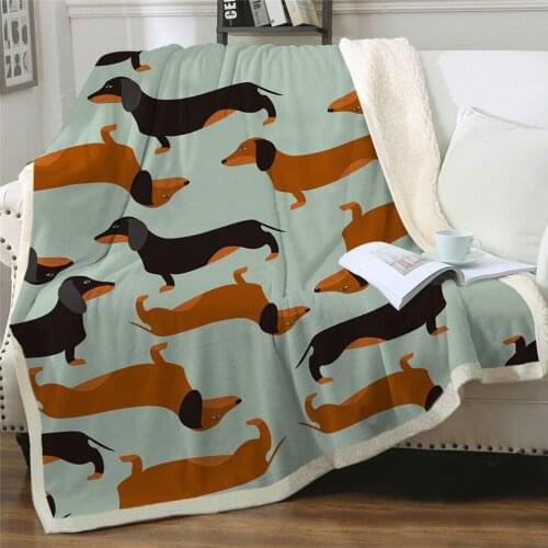 3d Pass Colorful Plush Throw Blanket Digital Printing Sherpa Blanket Card for Kids Puppy Can Be Worn on the Bed Sofa Thick Warm
