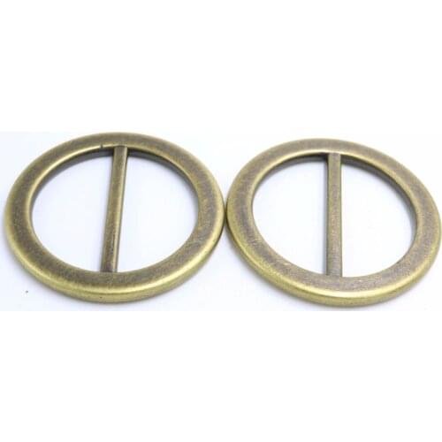 10pcs round ring buckles plastic bronze big luggage clothing belt buckle inside 40mm