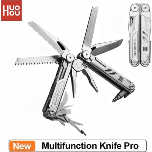 Huohou Multifunction Knife Pro Mini Portable Professional Folding Outdoor Tool Knife with screwdriver bottle opener