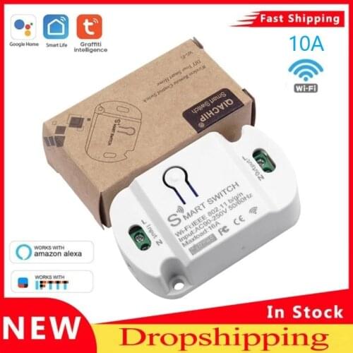 Tuya 10A Wifi Smart Switch Module Timer Wireless Switches Smart Home Automation Compatible With Alexa Google Home Voice Control