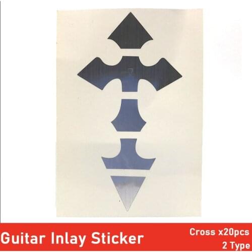 Acoustic Electric Guitar Inlay Sticker Cross Imitation Abalone Silver Guitar Neck Fretboard Decals Sticker Guitarra Accsssories