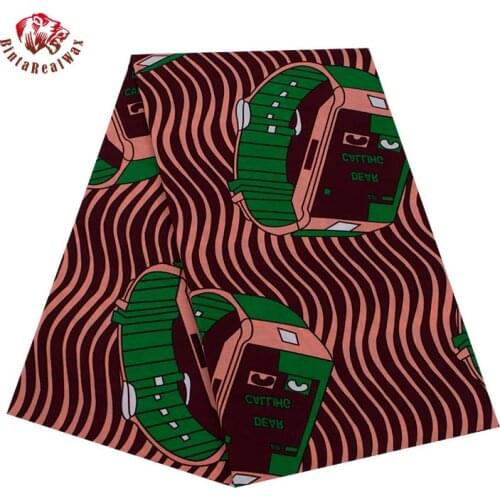 2020 Latest style Cotton African Wax Clothes Wax 6 yards for party dress african new bintarealwax 24FS1356