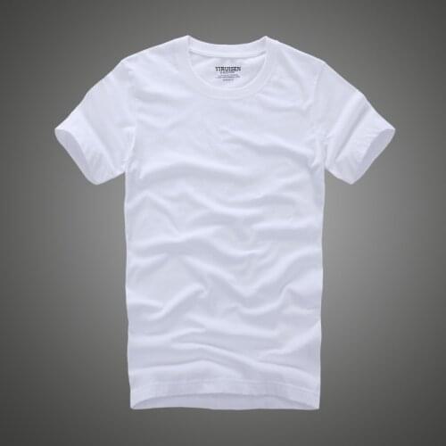 Richkeda Store New 2021 Men Tshirt 100% Cotton Solid Color O-Neck Short Sleeve T Shirt Male High Quality