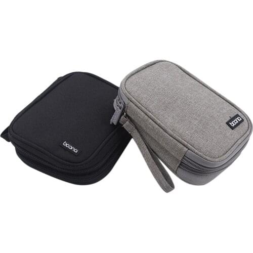New Simple Solid Travel External Hard Drive Case, Power Bank Case Storage Carrying Bag For iPhone Power Adapter Charger Bag