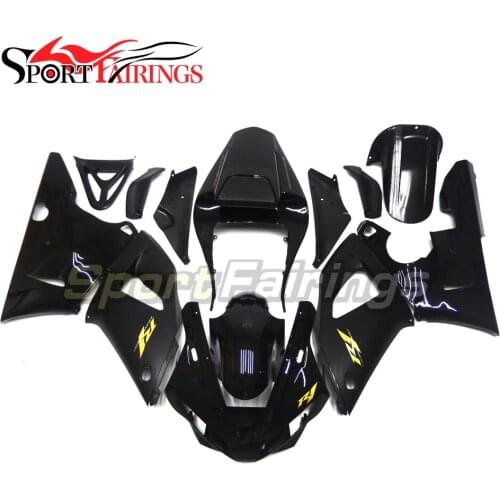 Motorcycle Complete Fairings For Kawasaki YZF R1 00 01 2000 2001 ABS Fairing Kit Bodywork Cowling Black Gold Decals