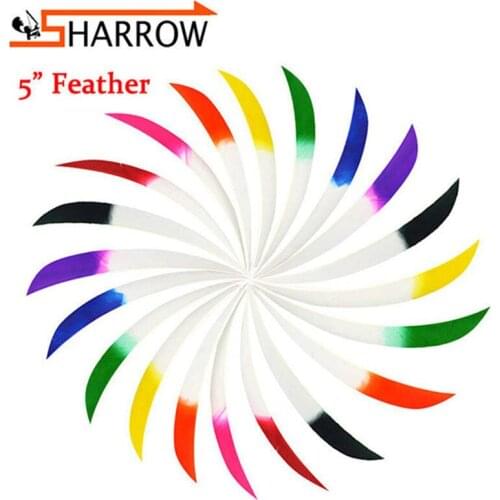 30/60pcs 5inch Fletches Colorful Arrow Feather Right Wing Turkey Feathers For Arrow Shaft Shooting Hunting Archery Accessories