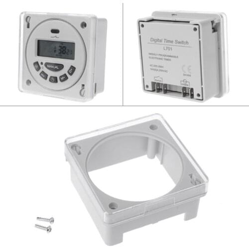 Panel Mounting Plastic Transparent Case Waterproof Cover Enclosure Protection for Time Switch Timer TM618 CN101 CN101A L701