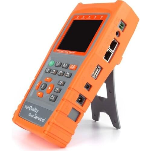 Professional 3.5" LCD CVBS CCTV Monitor AHD Camera Tester Digital RS485 Flashlight PZ Control Address Scan Data Monitoring Meter