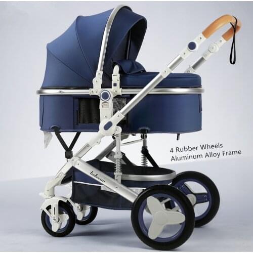 Belecoo Lightweight Luxury Baby Stroller 3 in 1 Portable High Landscape Reversible Stroller Hot Mom Pink Stroller Travel Pram