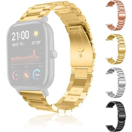 Stainless Steel Luxury Watch Straps for Xiaomi Huami AMAZFIT GTS Watches Bands xaomi xiomi Metal Watch Strap correas para reloj