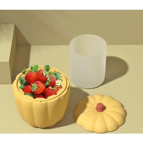 Silicone Pumpkin Ice Bucket Ice Tray Champagne Whiskey Beer Ice Cube Maker Portable Bucket With Lid Large Ice Bucket Beer Tools