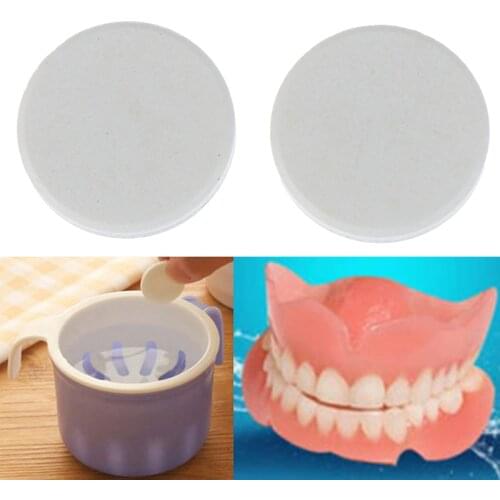 Denture Cleansing Tablet 1box/24pcs Denture Cleanser Pills Whitening Remove Plaque Antibacteria