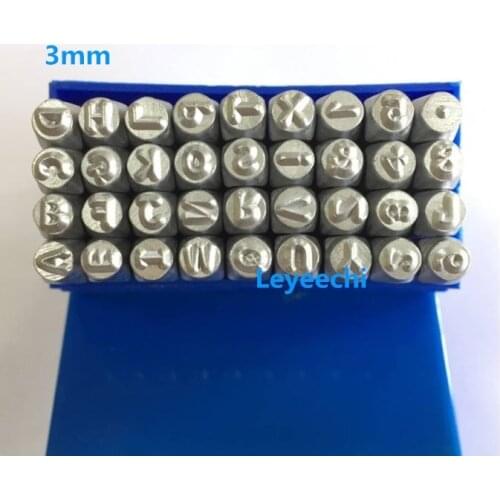Wholes 36pcs/set 3mm Flower Letter Shape Tool die Punch Stamp Stamping Case Leather Craft For Jewelry, Toys ect