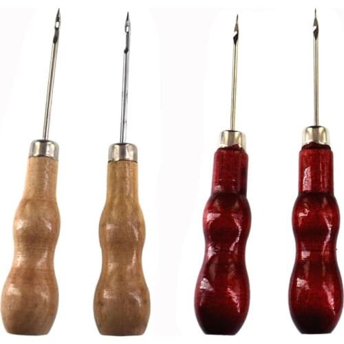 1Pcs/2Pcs Leather craft awl hand sewing tool leather shoes repair hook awl puncher thread sewing tool 12.0cm
