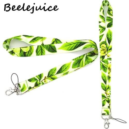 24pcs Jasmine Flower leaves kids 90s cartoon funny vintage Neck Lanyards ID badge card holder keychain Mobile Phone Strap Gifts