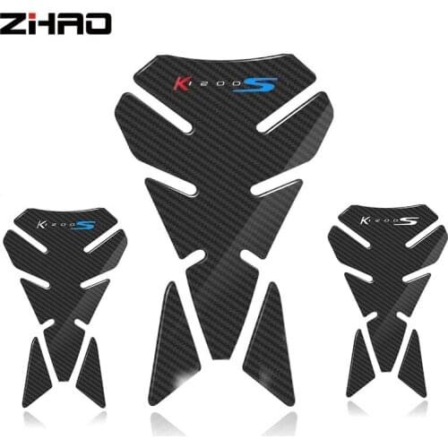 3D Carbon Fiber Motorcycle Fuel Tank Pad Cover Protector Decal Stickers For BMW K1200S K 1200S