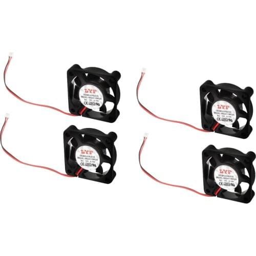 4Pcs DC12V 0.1A 4cm Cooling Fan for Computer Case CPU Cooler Radiator