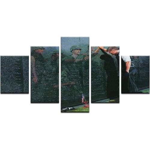 5 Pcs Vietnam Veterans Memorial Memorial Day Canvas Painting HD Print Poster Home Decor Modular Picture For Living Room Wall Art