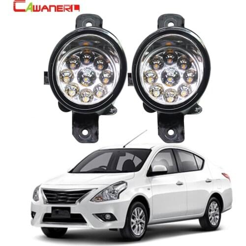 Cawanerl 2 X Car Styling Fog Light LED Light Daytime Running Light DRL For Nissan Almera 2II Hatchback Saloon (N16) 2001-2006