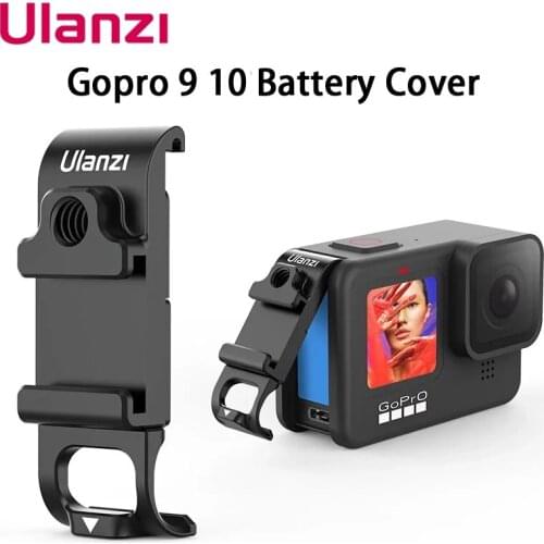 Ulanzi Battery Side Door for GoPro Hero 9 Black Metal Battery Lid Type-C Charging Port Cold-shoe Mount 1/4 Screw for Gopro9