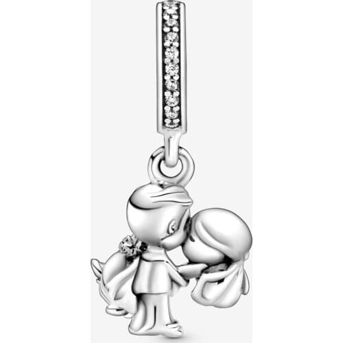 Mothers Day New Wedding Couple Pendant S925 Silver Couple Love Pendant Romantic Surprise Gift