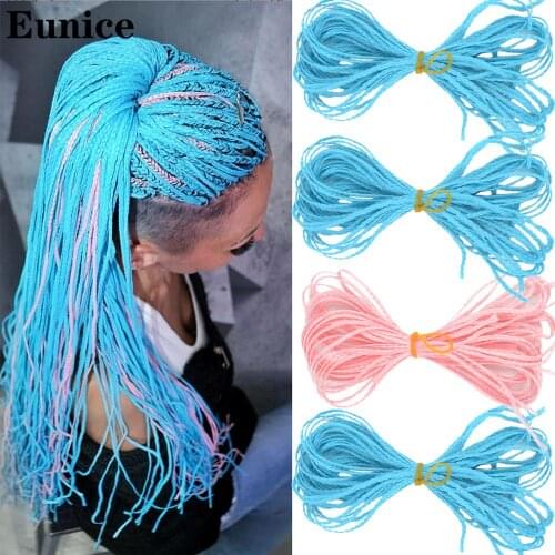 Eunice Zizi Braids Long Box Braids Synthetic Crochet Braid Hair Extensions Purple Pink Crochet Braiding Hair Zizi Braid Hair