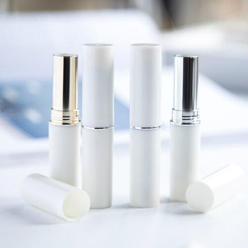 30/50/100pcs Round Empty Lipstick Tube White Plastic Lip Balm Container Small Cosmetic Lipstick Gloss Sub-bottling