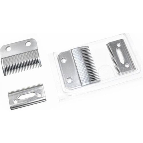 2Pcs Hair Beard Blade Cutter + Bottom Cutter Electric Shear Replacement for Wahl Electric Shear Clipper Set Silver