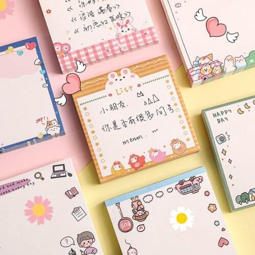 South Korea Ins Sticky Notes Cute Cartoon Girl Students Use Sticky Notes To Mark Small Stickers Note