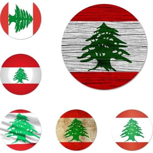 Lebanon Flag design Badge Brooch Pin Accessories For Clothes Backpack Decoration gift 58mm