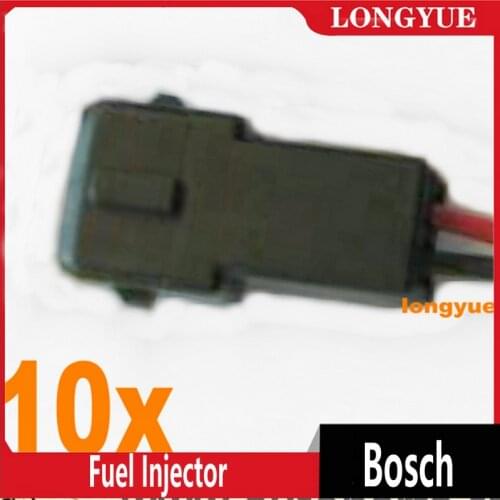 Longyue 10pcs Fuel Injector OBD1 Connector Plug male EV1 Pigtail for Bosch