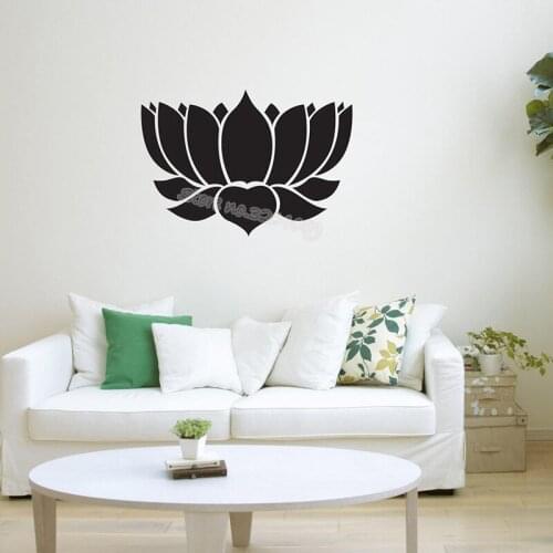 Lotus Wall Decal Mandala Buddha Sacred Religious Removable Wall Stickers Decoration Yoga Studio Living room poster mural EB578