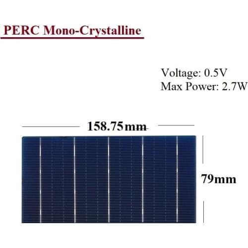 DIY Solar Panel Mono Crystalline solar cells 22% High efficiency PERC 158*79mm + Enough Tabbing wire + Bus bar Wire