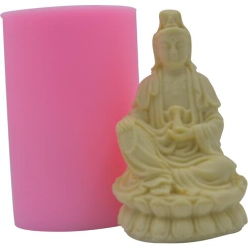 Monqui Buddha Guanyin Silicone Soap Molds Candle Molds Art Craft Molds Resin Molds