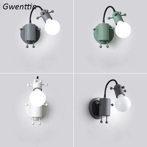 Wall Mounted Lamp Cute Giraffe Sconce Indoor Lighting Children Bed Room Bedside Stairway Light Fixture Nordic Macaron Home Decor