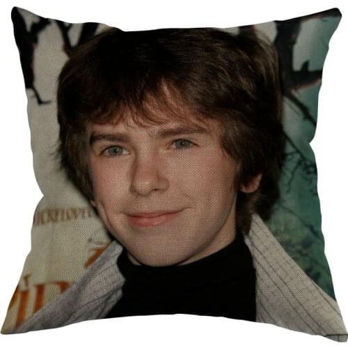 Freddie Highmore Cushion Pillow Tent,Office,Home Cotton Linen Zippered Pillowcase Family Home Accessories Customizable One Side