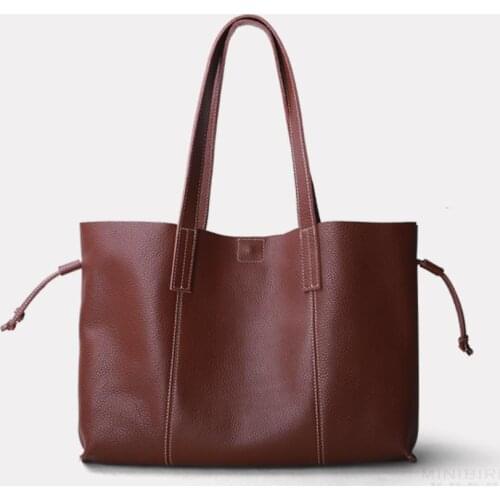 New 2019 handbag for girls shoulder bag for girls big bag simple leather bag for girls soft leather large capacity tote bag