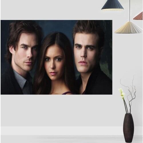New Arrival Vampire Diaries Posters On The Wall Modern Vertical/Horizontal Rectangle Poster Silk Fabric Cloth Wall Art Unframed