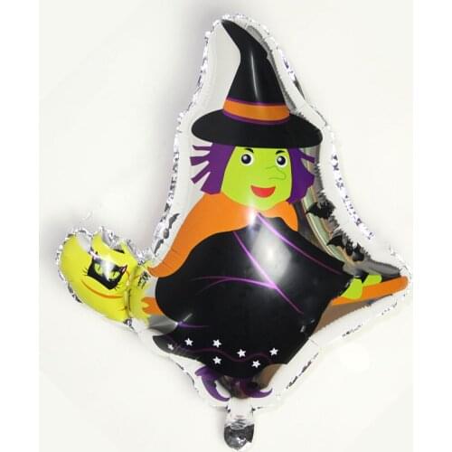 New 2PC Halloween witches cartoon aluminum fiol balloons childrens birthday party decoration Balloon kids toys