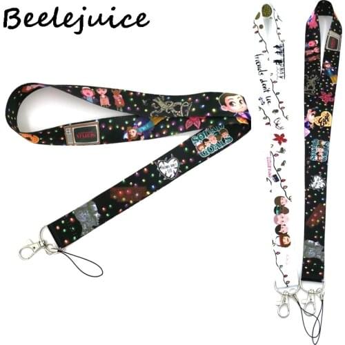 Stranger things Neck Strap Lanyard keychain Mobile Phone Strap ID Badge Holder Rope Key Chain Keyrings cosplay Accessories Gift