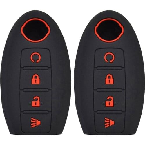 2X 4 Button Silicone Key Fob Cover Remote Case for Nissan Altima Maxima Murano Kick